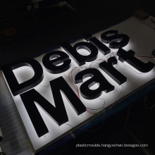 DINGYISIGN Customized Size Modern 3D Led Metal Acrylic Backlit Illuminated Shop Sign Board